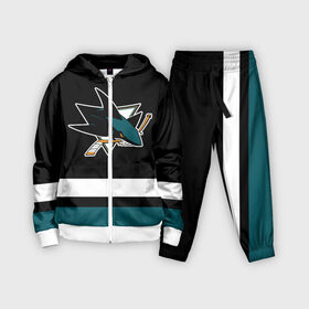 Детский костюм 3D с принтом Сан Хосе Шаркс в Рязани,  |  | hockey | nhl | san jose | san jose sharks | sharks | usa | нхл | сан хосе | сан хосе шаркс | спорт | сша | хоккей | шайба | шаркс