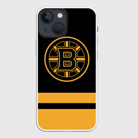 Чехол для iPhone 13 mini с принтом Бостон Брюинз НХЛ в Рязани,  |  | boston | boston bruins | bruins | hockey | nhl | usa | бостон | бостон брюинз | нхл | спорт | сша | хоккей | шайба