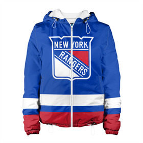 Женская куртка 3D с принтом Нью-Йорк Рейнджерс НХЛ в Рязани, ткань верха — 100% полиэстер, подклад — флис | прямой крой, подол и капюшон оформлены резинкой с фиксаторами, два кармана без застежек по бокам, один большой потайной карман на груди. Карман на груди застегивается на липучку | hockey | new york | new york rangers | nhl | rangers | usa | нхл | нью йорк | нью йорк рейнджерс | рейнджерс | спорт | сша | хоккей | шайба