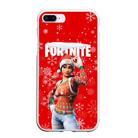 Чехол для iPhone 7Plus/8 Plus матовый с принтом FORTNITE НОВОГОДНИЙ в Рязани, Силикон | Область печати: задняя сторона чехла, без боковых панелей | 2020 | christmas | fortnite | snow | winter | winter is coming | зима близко | игра | новогодний | новый год | новый год 2020 | персонаж | снег | снежинки | фортнайт | фортнайт новогодний