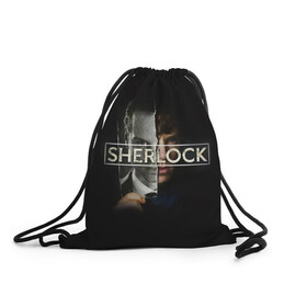 Рюкзак-мешок 3D с принтом Sherlock в Рязани, 100% полиэстер | плотность ткани — 200 г/м2, размер — 35 х 45 см; лямки — толстые шнурки, застежка на шнуровке, без карманов и подкладки | 221b | bbc | benedict cumberbatch | john watson | mark gatiss | martin freeman | sherlock holmes | steven moffat | бейкер | джон ватсон | мориарти | стрит | шерлок