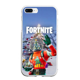 Чехол для iPhone 7Plus/8 Plus матовый с принтом Fortnite Новогодний в Рязани, Силикон | Область печати: задняя сторона чехла, без боковых панелей | christmas | epic games | fortnite | игры | новый год | рождество | фортнайт