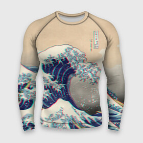 Мужской рашгард 3D с принтом Kanagawa Wave Glitch Art в Рязани,  |  | glitch | japan | kanagawa | retro | retro wave | retrowave | vapor | vapor wave | vaporwave | wave | волна канагава | глитч | глич | канагава | ретровейв | ретровэйв | япония