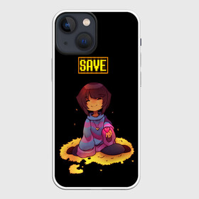 Чехол для iPhone 13 mini с принтом UNDERTALE FRISK в Рязани,  |  | chara | frisk | sans | undertale | андертале | андертейл | игра | подземная история | подземная сказка | санс | ундертале | фриск | чара