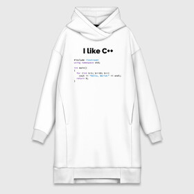 Платье-худи хлопок с принтом Мне нравится C++ в Рязани,  |  | c++ | программирование | программирования | программист | язык