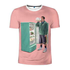 Мужская футболка 3D спортивная с принтом Адам Сэндлер в Рязани, 100% полиэстер с улучшенными характеристиками | приталенный силуэт, круглая горловина, широкие плечи, сужается к линии бедра | actor | adam sandler | comedian | адам сэндлер | актер | комедиант