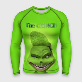 Мужской рашгард 3D с принтом Grinch Face в Рязани,  |  | christmas | claus | grinch stole | how the | jingle | merry | santa | гринч | гуманоид | диккенс | ктоград | олени | рождество | снежинки | чарльз