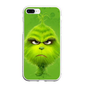 Чехол для iPhone 7Plus/8 Plus матовый с принтом The Grinch в Рязани, Силикон | Область печати: задняя сторона чехла, без боковых панелей | christmas | claus | grinch stole | how the | jingle | merry | santa | гринч | гуманоид | диккенс | ктоград | олени | рождество | снежинки | чарльз