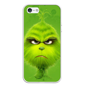 Чехол для iPhone 5/5S матовый с принтом The Grinch в Рязани, Силикон | Область печати: задняя сторона чехла, без боковых панелей | christmas | claus | grinch stole | how the | jingle | merry | santa | гринч | гуманоид | диккенс | ктоград | олени | рождество | снежинки | чарльз