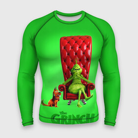 Мужской рашгард 3D с принтом The Grinch в Рязани,  |  | Тематика изображения на принте: christmas | claus | grinch stole | how the | jingle | merry | santa | гринч | гуманоид | диккенс | ктоград | олени | рождество | снежинки | чарльз