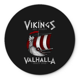 Коврик для мышки круглый с принтом Vikings Valhalla в Рязани, резина и полиэстер | круглая форма, изображение наносится на всю лицевую часть | floki | history | ivar | lagertha | ragnar lothbrok | rollo | the boneless | бескостный | викинги | ивар | история | лагерта | рагнар лодброк | ролло | флоки