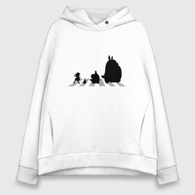 Женское худи Oversize хлопок с принтом Totoro Beatles в Рязани, френч-терри — 70% хлопок, 30% полиэстер. Мягкий теплый начес внутри —100% хлопок | боковые карманы, эластичные манжеты и нижняя кромка, капюшон на магнитной кнопке | abbey road | beatles | forest | friend | ghibli | japan | keeper | miyazaki | music | nature | neigbor | neighbo | rock | totoro | анимация | аниме | битлз | гибли | друг | животные | лес | любовь | милый | мир | миядзаки | музыка | мульт | мультфильм | п