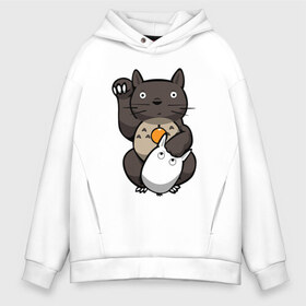 Мужское худи Oversize хлопок с принтом Totoro Maneki Neko в Рязани, френч-терри — 70% хлопок, 30% полиэстер. Мягкий теплый начес внутри —100% хлопок | боковые карманы, эластичные манжеты и нижняя кромка, капюшон на магнитной кнопке | cat | forest | friend | ghibli | japan | keeper | miyazaki | nature | neigbor | neighbour | totoro | анимация | аниме | гибли | друг | животные | кот | котенок | котик | кошка | лес | любовь | милый | мир | миядзаки | мульт | мультфильм