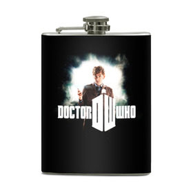 Фляга с принтом Doctor Who в Рязани, металлический корпус | емкость 0,22 л, размер 125 х 94 мм. Виниловая наклейка запечатывается полностью | doctor | who | доктор | доктор кто | кто