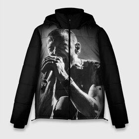 Мужская зимняя куртка 3D с принтом Chester Bennington Linkin Park в Рязани, верх — 100% полиэстер; подкладка — 100% полиэстер; утеплитель — 100% полиэстер | длина ниже бедра, свободный силуэт Оверсайз. Есть воротник-стойка, отстегивающийся капюшон и ветрозащитная планка. 

Боковые карманы с листочкой на кнопках и внутренний карман на молнии. | Тематика изображения на принте: bennington | chester | chester bennington | linkin | linkin park | music | park | rock | бенингтон | линкин | линкин парк | музыка | парк | рок | честер | честер беннингтон