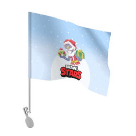 Флаг для автомобиля с принтом Brawl Stars. Christmas Barley в Рязани, 100% полиэстер | Размер: 30*21 см | bo | brawl | brock | bull | colt | dynamike | elprimo | jessie | leon | moba | nita | shelly | stars | бо | брок | булл | джесси | динамайк | кольт | леон | нита | шелли | эльпримо