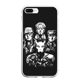 Чехол для iPhone 7Plus/8 Plus матовый с принтом JoJo Bizarre Adventure в Рязани, Силикон | Область печати: задняя сторона чехла, без боковых панелей | aureo | battle tendency | blood | crusaders | dio | giorno | giovanna | golden | jjba | jojo memes | jojos | jotaro | manga | phantom | stardust | vento aureo | wind | джо джо | манга