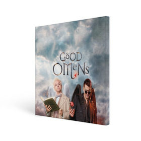 Холст квадратный с принтом Good Omens в Рязани, 100% ПВХ |  | aziraphale | crowley | david | demon | good | omens | pratchett | tennant | terry | азирафаэль | ангел | благие | демон | дэвид | знамения | кроули | майкл шин | пратчетт | теннант | терри