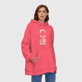 Худи SuperOversize хлопок с принтом Love Pets в Рязани, 70% хлопок, 30% полиэстер, мягкий начес внутри | карман-кенгуру, эластичная резинка на манжетах и по нижней кромке, двухслойный капюшон
 | 2077 | action | baba | boogieman | breathtaking | cinema | cyberpunk | john | keanu | matrix | movie | reeves | rpg | wick | yaga | баба | боевик | бугимен | джон | киану | киберпанк | кино | матрица | потрясающий | ривз | уик | фильм | 