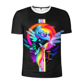 Мужская футболка 3D спортивная с принтом Мой маленький пони в Рязани, 100% полиэстер с улучшенными характеристиками | приталенный силуэт, круглая горловина, широкие плечи, сужается к линии бедра | applejack | little | magic | mlp | my | pinkie pie | pony | rainbow dash | rarity | twilight | дракон | дружба | единорог | искорка | пони | селестия | спайк | сумеречная | это чудо