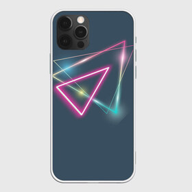Чехол для iPhone 12 Pro Max с принтом Неоновый треугольник в Рязани, Силикон |  | космос | красивый | неон | рисунок