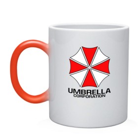 Кружка хамелеон с принтом UMBRELLA CORP в Рязани, керамика | меняет цвет при нагревании, емкость 330 мл | ada wong | biohazard | leon | nemesis | project resistance | raccoon city | re | re3 | resident evil | resident evil 3 | rpd | stars | umbrella | ада вонг | амбрелла | немезис | ужасы