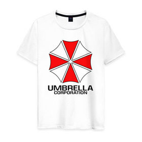 Мужская футболка хлопок с принтом UMBRELLA CORP в Рязани, 100% хлопок | прямой крой, круглый вырез горловины, длина до линии бедер, слегка спущенное плечо. | ada wong | biohazard | leon | nemesis | project resistance | raccoon city | re | re3 | resident evil | resident evil 3 | rpd | stars | umbrella | ада вонг | амбрелла | немезис | ужасы