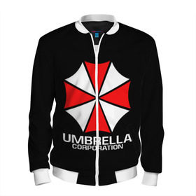 Мужской бомбер 3D с принтом UMBRELLA CORP | АМБРЕЛЛА КОРП в Рязани, 100% полиэстер | застегивается на молнию, по бокам два кармана без застежек, по низу бомбера и на воротнике - эластичная резинка | ada wong | biohazard | leon | nemesis | project resistance | raccoon city | re | re3 | resident evil | resident evil 3 | rpd | stars | umbrella | ада вонг | амбрелла | немезис | ужасы