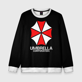 Детский свитшот 3D с принтом UMBRELLA CORP | АМБРЕЛЛА КОРП в Рязани, 100% полиэстер | свободная посадка, прямой крой, мягкая тканевая резинка на рукавах и понизу свитшота | ada wong | biohazard | leon | nemesis | project resistance | raccoon city | re | re3 | resident evil | resident evil 3 | rpd | stars | umbrella | ада вонг | амбрелла | немезис | ужасы