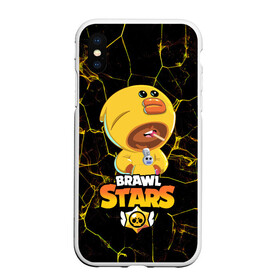 Чехол для iPhone XS Max матовый с принтом BRAWL STARS SALLY LEON в Рязани, Силикон | Область печати: задняя сторона чехла, без боковых панелей | brawl stars | leon | moba | sally leon | бравл старс | жанр | игра | леон | утка