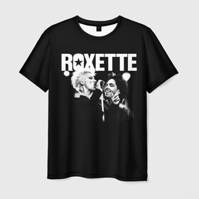 Мужская футболка 3D с принтом Roxette в Рязани, 100% полиэфир | прямой крой, круглый вырез горловины, длина до линии бедер | Тематика изображения на принте: pop | rock | roxette | мари фредрикссон | пер гессле | поп | поп рок. евро поп | рок | роксет | роксэт