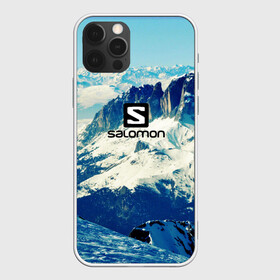 Чехол для iPhone 12 Pro с принтом SALOMON в Рязани, силикон | область печати: задняя сторона чехла, без боковых панелей | salomon | горы | снег | спорт