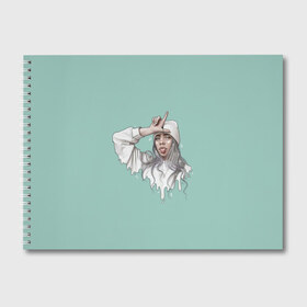 Альбом для рисования с принтом Billie Eilish Mint Art в Рязани, 100% бумага
 | матовая бумага, плотность 200 мг. | bad | bad guy | billi | billie | billie eilish | eilish | good girl | music | swag | айлиш | беляш | били | били айлиш | билли | билли айлиш | билли эйлиш | биляш | музка | певица | эйлиш