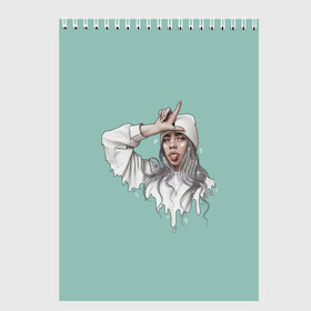 Скетчбук с принтом Billie Eilish Mint Art в Рязани, 100% бумага
 | 48 листов, плотность листов — 100 г/м2, плотность картонной обложки — 250 г/м2. Листы скреплены сверху удобной пружинной спиралью | bad | bad guy | billi | billie | billie eilish | eilish | good girl | music | swag | айлиш | беляш | били | били айлиш | билли | билли айлиш | билли эйлиш | биляш | музка | певица | эйлиш