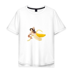 Мужская футболка хлопок Oversize с принтом Николас Кейдж в банане в Рязани, 100% хлопок | свободный крой, круглый ворот, “спинка” длиннее передней части | mem | memes | актер | банан | знаменитость | мем | николас кейдж | прикол | смешная картинка | юмор