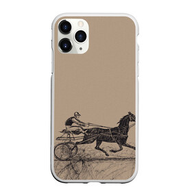 Чехол для iPhone 11 Pro Max матовый с принтом лошадь с колесницей в Рязани, Силикон |  | Тематика изображения на принте: животные | конный спорт | конь | лошадь | наездник | спорт