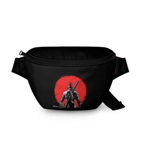 Поясная сумка 3D с принтом Sekiro: Shadows Die Twice в Рязани, 100% полиэстер | плотная ткань, ремень с регулируемой длиной, внутри несколько карманов для мелочей, основное отделение и карман с обратной стороны сумки застегиваются на молнию | armed | death | die | game | japan | ninja | one | samurai | sekiro | shadow | shinobi | wolf | волк | игра | ниндзя | самураи | самурай | тени | тень | шиноби | япония