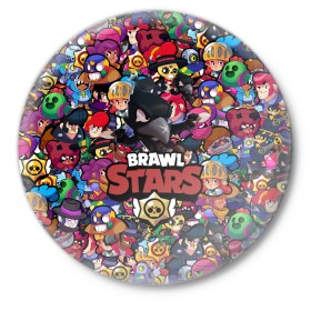 Значок с принтом BRAWL STARS CROW в Рязани,  металл | круглая форма, металлическая застежка в виде булавки | 2020 | android | brawl stars | crow | games | leon | mobile game | stars | бравл старс | ворон | игры | леон | мобильные игры