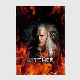 Постер с принтом THE WITCHER в Рязани, 100% бумага
 | бумага, плотность 150 мг. Матовая, но за счет высокого коэффициента гладкости имеет небольшой блеск и дает на свету блики, но в отличии от глянцевой бумаги не покрыта лаком | geralt | netflix | the witcher | witcher | ведьмак | геральт | йенифер | нетфликс | сериал ведьмак | трисс | цири