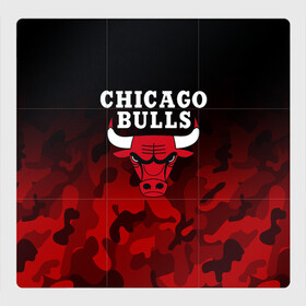 Магнитный плакат 3Х3 с принтом CHICAGO BULLS | ЧИКАГО БУЛЛС в Рязани, Полимерный материал с магнитным слоем | 9 деталей размером 9*9 см | Тематика изображения на принте: bulls | chicago | chicago bulls | nba | red bulls | usa | америка | быки | нба | сша | чикаго буллс