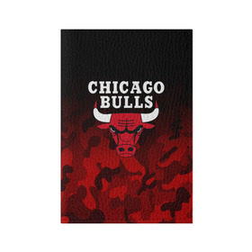 Обложка для паспорта матовая кожа с принтом CHICAGO BULLS | ЧИКАГО БУЛЛС в Рязани, натуральная матовая кожа | размер 19,3 х 13,7 см; прозрачные пластиковые крепления | bulls | chicago | chicago bulls | nba | red bulls | usa | америка | быки | нба | сша | чикаго буллс