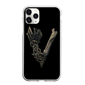 Чехол для iPhone 11 Pro Max матовый с принтом Vikings (bones logo) в Рязани, Силикон |  | Тематика изображения на принте: bones | good | skull | viking | vikings | бог | викинг | викинги | кости | скандинавы | череп | язычник