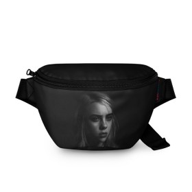 Поясная сумка 3D с принтом BILLIE EILISH в Рязани, 100% полиэстер | плотная ткань, ремень с регулируемой длиной, внутри несколько карманов для мелочей, основное отделение и карман с обратной стороны сумки застегиваются на молнию | ayelish | bad guy | bellyache | bilie eilish | bilie elish | billie | billie eilish | eilish | electronic | elish | music | били айлиш | билли айлиш | эйлиш | элиш