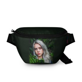 Поясная сумка 3D с принтом BILLIE EILISH в Рязани, 100% полиэстер | плотная ткань, ремень с регулируемой длиной, внутри несколько карманов для мелочей, основное отделение и карман с обратной стороны сумки застегиваются на молнию | ayelish | bad guy | bellyache | bilie eilish | bilie elish | billie | billie eilish | eilish | electronic | elish | music | били айлиш | билли айлиш | эйлиш | элиш