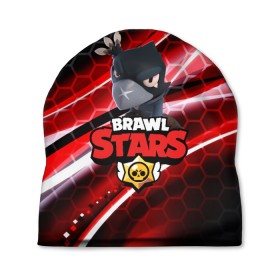 Шапка 3D с принтом BRAWL STARS CROW в Рязани, 100% полиэстер | универсальный размер, печать по всей поверхности изделия | bibi | brawl stars | brock | bull | crow | dinomike | el primo | leon | mobile game | nita | poko | ricochet | stars | tara | бравл старс | ворон | леон | мобильные игры