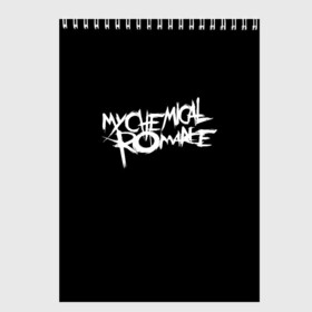 Скетчбук с принтом My Chemical Romance spider в Рязани, 100% бумага
 | 48 листов, плотность листов — 100 г/м2, плотность картонной обложки — 250 г/м2. Листы скреплены сверху удобной пружинной спиралью | Тематика изображения на принте: music | my chemical romance | rock | боб брайар | джеймс дьюис | джерард уэи | майки уэи | музыка | рок | рэй торо | фрэнк айеро