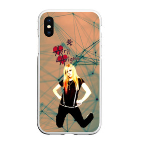 Чехол для iPhone XS Max матовый с принтом Avril Lavigne в Рязани, Силикон | Область печати: задняя сторона чехла, без боковых панелей | avril lavigne | аврил лавин | блондиника | музыка | рок