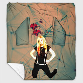 Плед с рукавами с принтом Avril Lavigne в Рязани, 100% полиэстер | Закругленные углы, все края обработаны. Ткань не мнется и не растягивается. Размер 170*145 | avril lavigne | аврил лавин | блондиника | музыка | рок