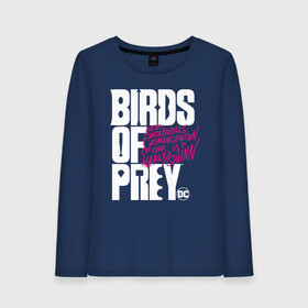 Женский лонгслив хлопок с принтом Birds of Prey logo в Рязани, 100% хлопок |  | birds of prey | harley quinn | марго робби | потрясающая история харли квин | харли квин | хищные птицы