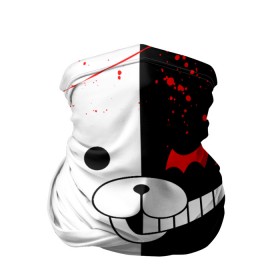 Бандана-труба 3D с принтом MONOKUMA в Рязани, 100% полиэстер, ткань с особыми свойствами — Activecool | плотность 150‒180 г/м2; хорошо тянется, но сохраняет форму | anime | bear | black  white | danganronpa | kurokuma | monodam | monokuma | monomi | monotaro | rabbit | school | shirokuma | аниме | главарь | мoноми | монокума | черно белый | школа